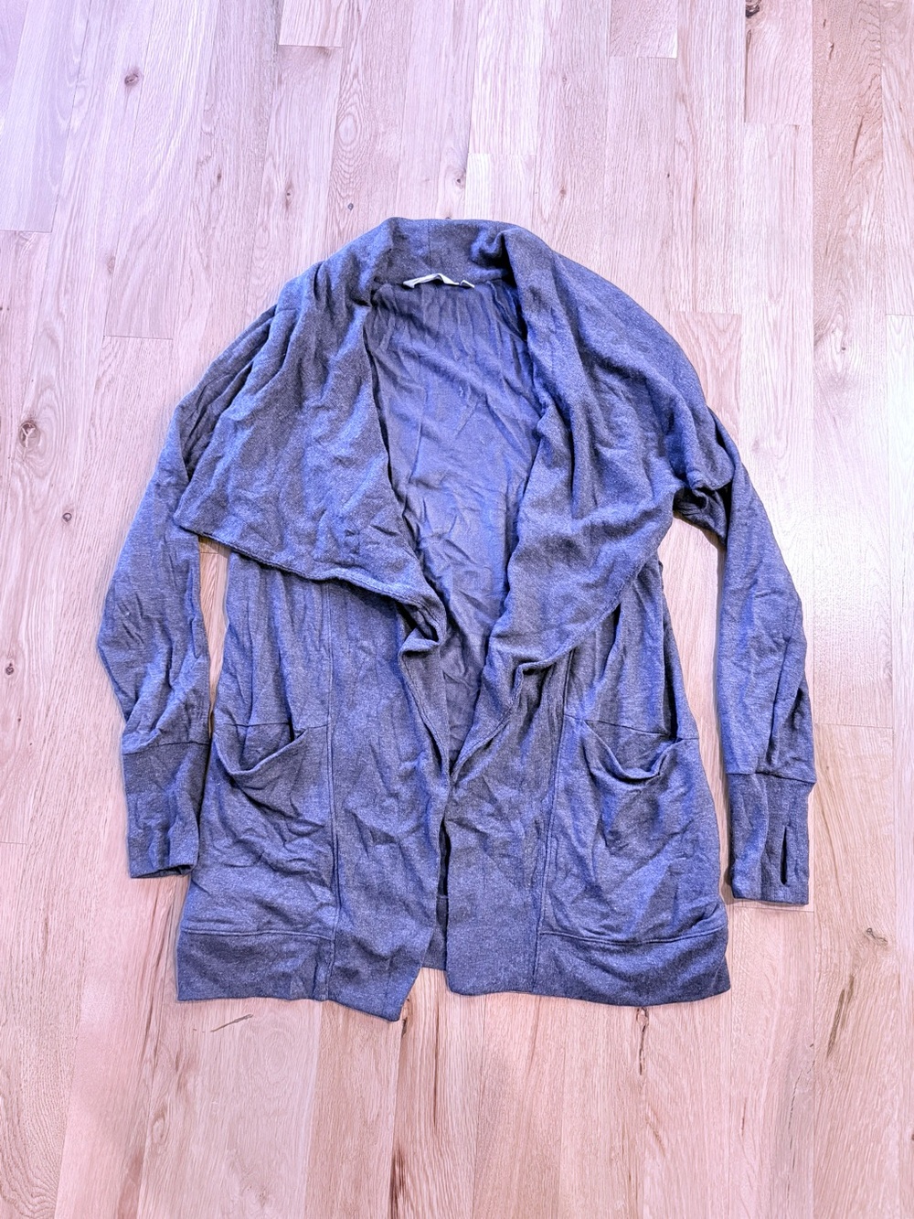 Athleta Gray Open-Front Women's Cardigan Sweater